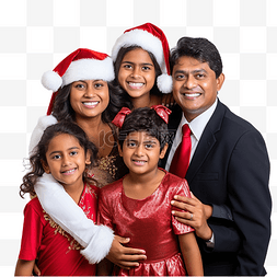 印第安孩子图片_印度家庭庆祝圣诞节并合影