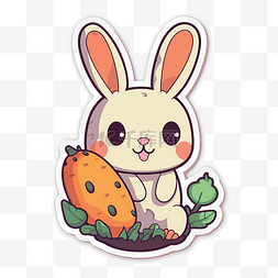 这是一个关于一只可爱的兔子和蔬