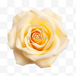 淡黄色花图片_白色淡黄色玫瑰顶视图