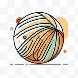 各种颜色球图片_带有各种颜色的针织球设计的线条