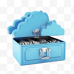 信息安全图片_设置云存储的 3d 插图