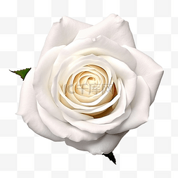 用剪切路径隔离的白玫瑰花