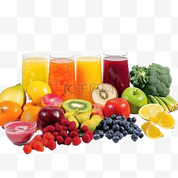 新鲜的蔬菜水果图片_白桌上的彩虹色水果和蔬菜