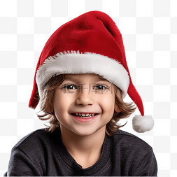 有圣诞老人帽子和圣诞节装饰的快