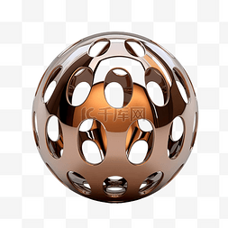 原子球图片_棕色金属球