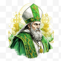 patrick图片_aigenerative saint patrick bishop 插图