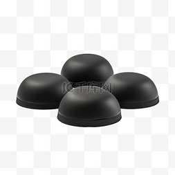 一包三个黑色帽子