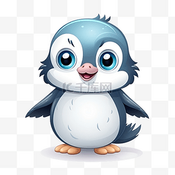 南極图片_可爱的小企鹅角色