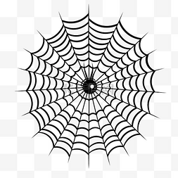 黑色陷阱图片_手绘涂鸦蜘蛛网剪贴画矢量黑白蜘