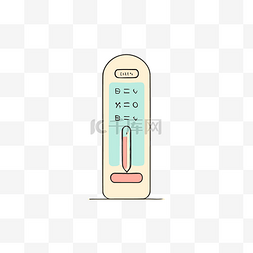 矢量灰色温度计图片_灰色背景上的卡通温度计 向量