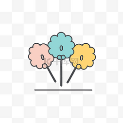 一个图标，显示两朵蓬松的云，顶