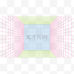 透视网格线图片_房间网格线装饰