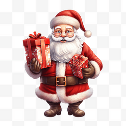 icon列列表表图片_圣诞快乐圣诞老人带着礼物
