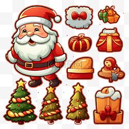 手机游戏素材图片_现代圣诞圣诞老人冒险游戏用户界