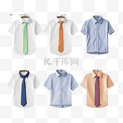 有领衬衫晾衣绳线服装收藏套装