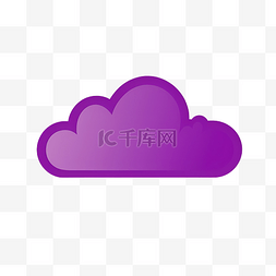 图像云图片_紫色纸云语音气泡图像隔离通信气