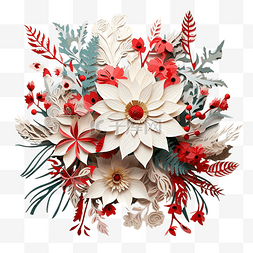 贺卡现代图片_现代精美设计的圣诞快乐花卉艺术