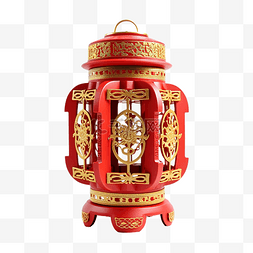 新年扇子背景图片_红色和金色的灯笼