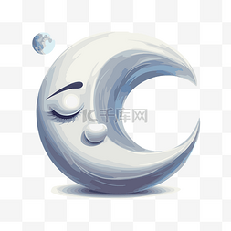 白海豚插画图片_现实的月亮