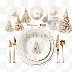 圣诞豪华图片_晚上圣诞节的家庭圣诞餐桌布置