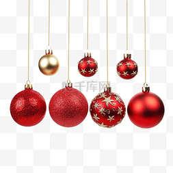 花上的雪图片_冷杉树枝上挂着的圣诞装饰球
