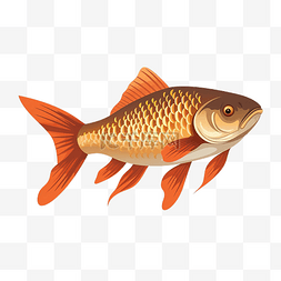 鲤鱼鱼 PNG 插图