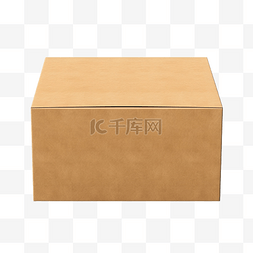 正方形盒子白色图片_孤立的棕色纸盒