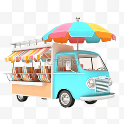 冷冻速冻食品图片_带冰淇淋展示柜或冰箱咖啡桌伞沙