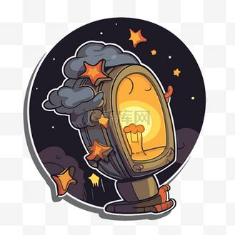 星星月亮背景企业vip免费下载免抠背景夜间客厅内部黄昏时有大的全景