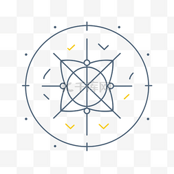 圆心背景图片_代表圆心原子的线性设计 向量