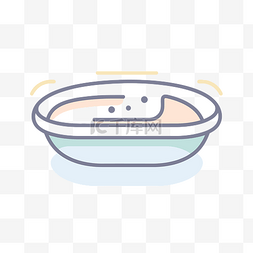 洗碗背景图片_显示一碗水的平面图标 向量