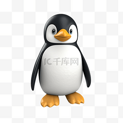 3d 企鹅模型插图