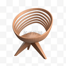 自然教育图片_3D木椅