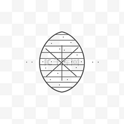 复活节彩蛋素材图片_由单线设计图案制成的复活节彩蛋