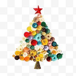 k线图片_由彩色缝纫配件制成的圣诞树的顶