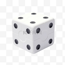 游戏立方体白色骰子