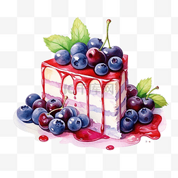 草莓奶酪蛋糕图片_草莓和蓝莓葡萄奶酪蛋糕甜点和食