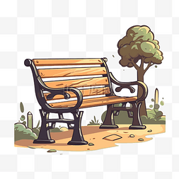 公园里的长椅图片_公园里的木凳的长凳剪贴画卡通 