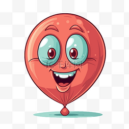 人物卡通微笑图片_氣球 向量