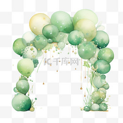 气球氛围装饰图片_艺术气球氛围元素立体免抠图案