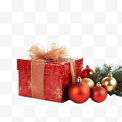 树下的圣诞礼物，装在漂亮的红色