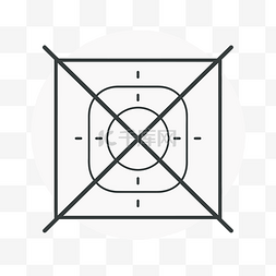 矩形中的正方形的内联插图 向量