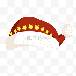 圣诞老人卡通圣诞帽星星装饰