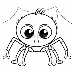 卡通小蜘蛛图片_可爱的小蜘蛛为孩子们着色页