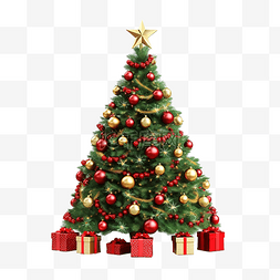 圣诞树圣诞节和冬季装饰