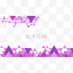 三角形形状抽象几何边框紫红色