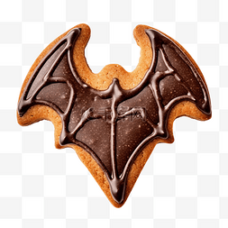 蝙蝠形状的新鲜万圣节姜饼