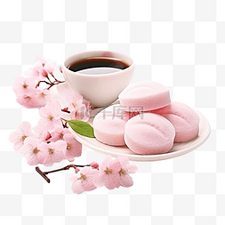 樱花麻糬日本甜点和糖果