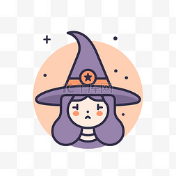 pocus图片_女巫图标与女巫帽子矢量图 ilustdor