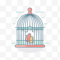 小鸟在笼子里 向量
